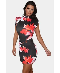 Bebe Women's Padded Shoulder Mini Dress