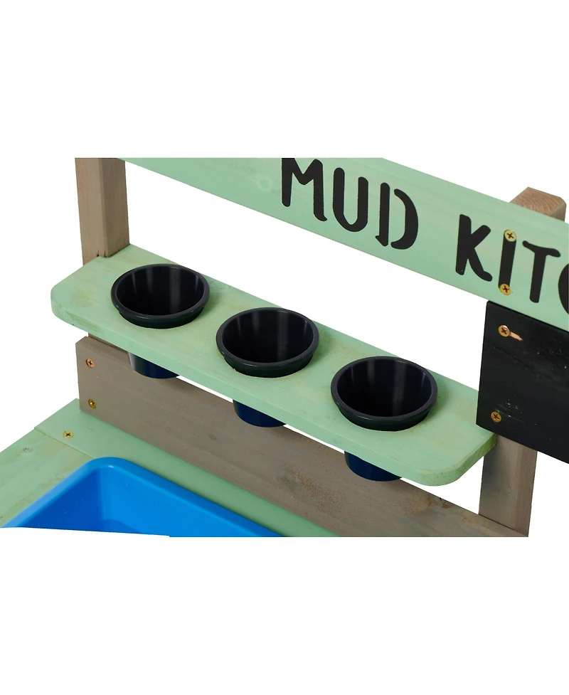 Cesicia Wood Mud Kitchen with Water Play Set & Cooking Toys for Outdoor, Gift for 38