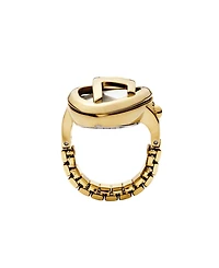Diesel Women's D-Era Quartz Two-Hand Gold Stainless Steel Watch, 19mm