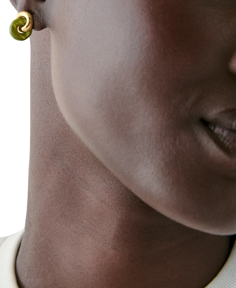 kate spade new york Two-Tone Interlock Stud Earrings