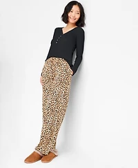 State of Day Women's Leopard Knit Pajama Pants, Macy's Exclusive