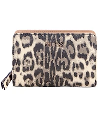 Guess Tinsley Leopard Print French Wallet