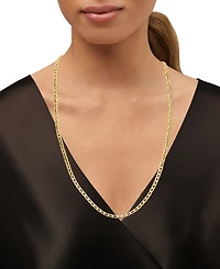 Italian Gold Men's 14k Gold Polished Mariner Link 26" Chain Necklace