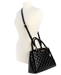 Guess Tinsley Medium Quilted Three Compartment Satchel