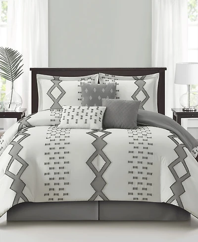 Stratford Park Sanissa Geometric 7-Pc. Comforter Set, California King