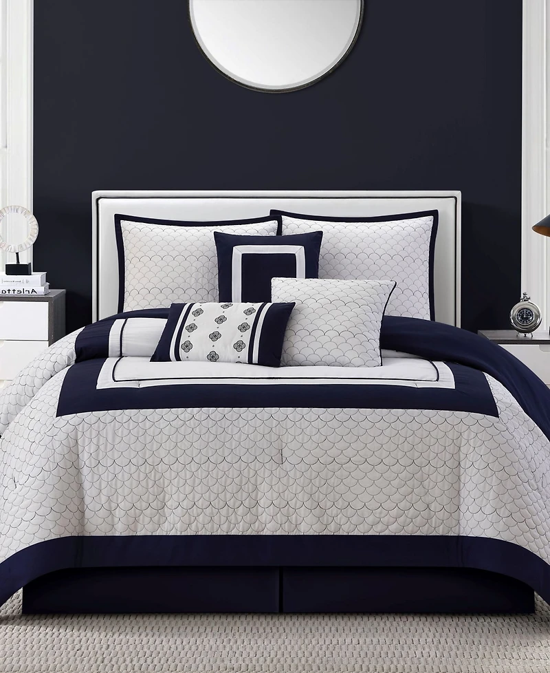 Stratford Park Navina Geometric 7-Pc. Comforter Set, California King