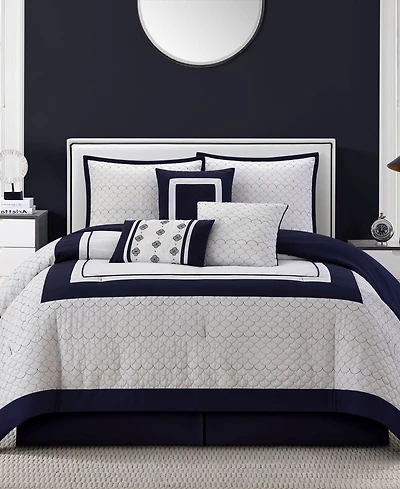 Stratford Park Navina Geometric 7-Pc. Comforter Set, California King