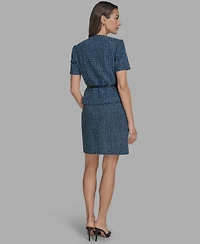 Bcbg Women's Short-Sleeve Button-Front Jacket Dress