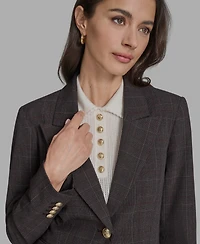 Bcbg Women's Plaid Double-Hem Blazer