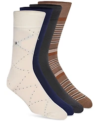 Calvin Klein Men's 4-Pack Crew Dress Socks