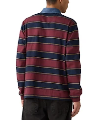 Levi's Men's Relaxed-Fit Long Sleeve Striped Rugby Shirt