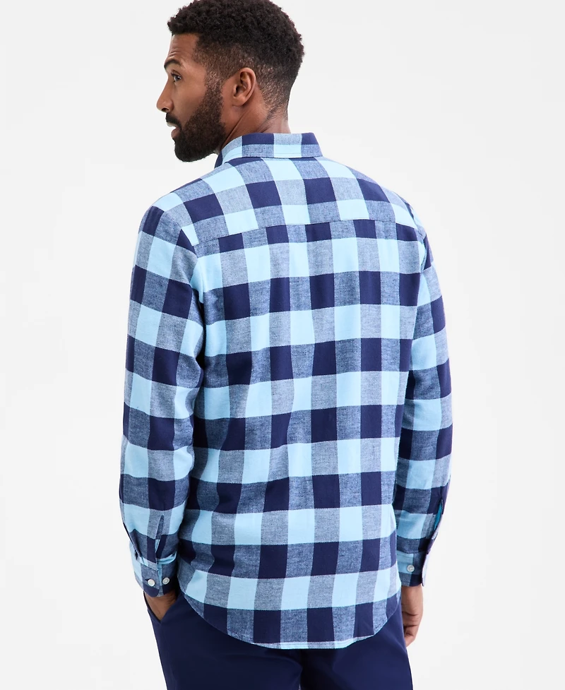 Club Room Men's Fabula Long-Sleeve Cotton Plaid Flannel Shirt, Macy's Exclusive