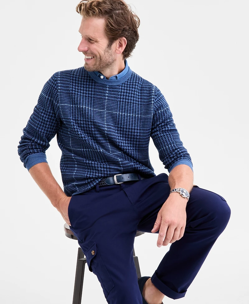 Club Room Men's Glen Plaid Sweater, Macy's Exclusive