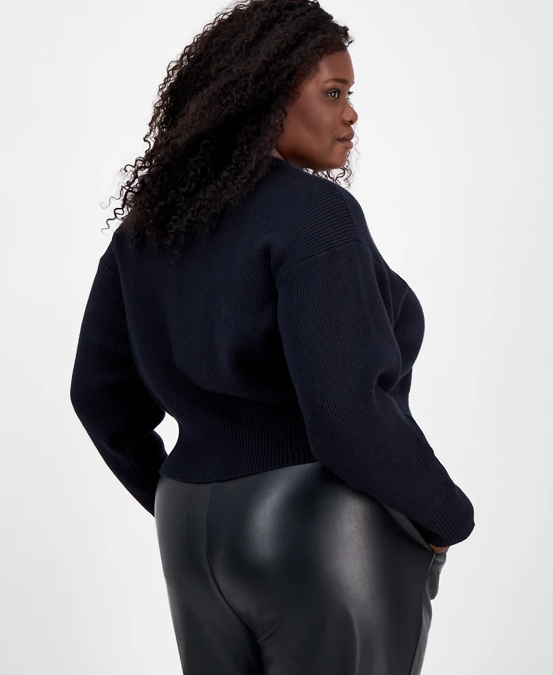 Bar Iii Trendy Plus Hardware Cardigan, Macy's Exclusive