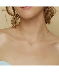 Sterling Silver 18k Gold Plated Ariel Cross Necklace, Faith