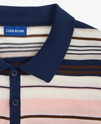 Club Room Men's Short Sleeve Striped Polo Sweater, Macy's Exclusive