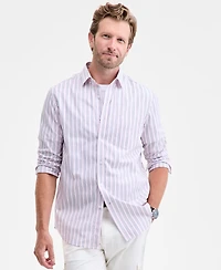 Club Room Imus Long Sleeve Striped Button-Down Shirt, Macy's Exclusive