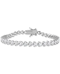 Lab Grown White Sapphire Flex Bracelet (10 ct. t.w.) in Sterling Silver