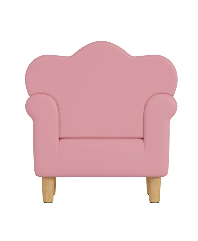 Cesicia Upholstered Kids Sofa, Princess Armchair for Children, Petal Shape Toddler Sofa Chair for Playroom, Children's Bedroom