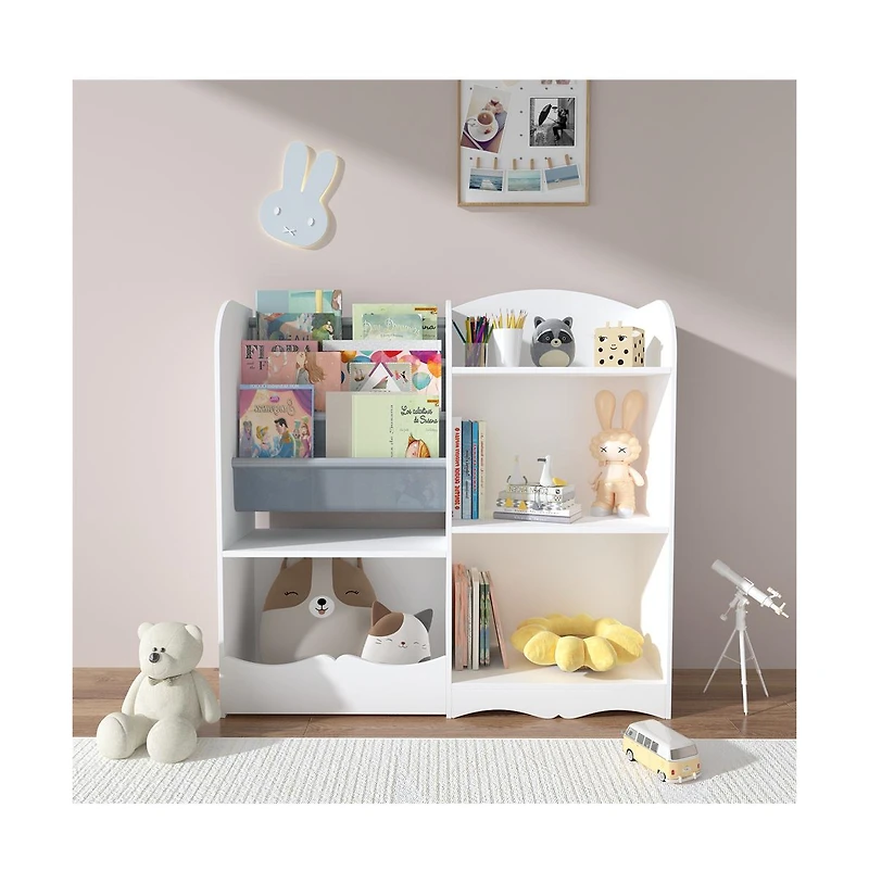 Cesicia Kids Bookshelf, Book and Magazine Rack, Book Organizer, toy Storage Cabinet Organizer