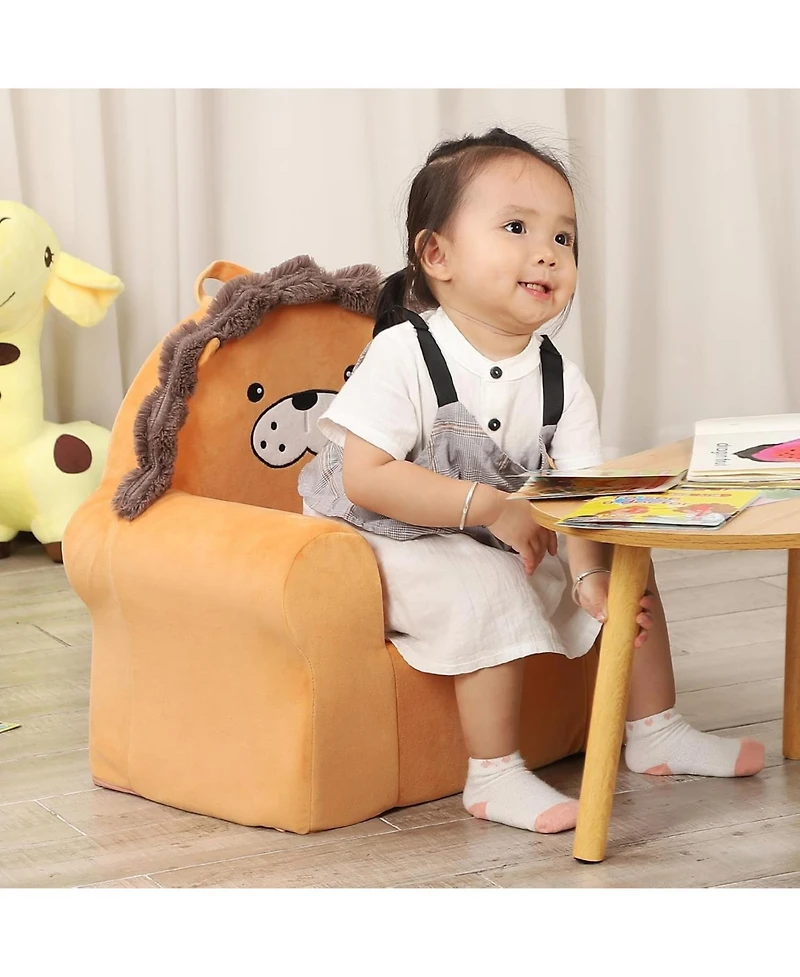 Cesicia Micromink Squishy Bean Bag Chair for Kids Ages 3+, Figural Lion