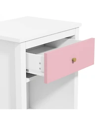 Cesicia 26.77''H Wooden Nightstand with One Drawer One Shelf for Kids