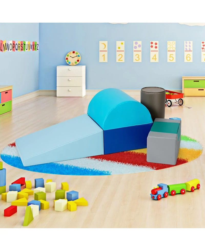 Akiudex 6 Piece Climb Crawl Play Set for Kids Toddler Indoor