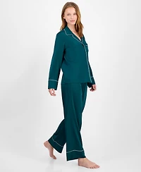 I.n.c International Concepts Women's Satin Pajama Set with Diamante Trim