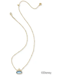 Kendra Scott Disney Elisa Princess Light Pink Iridescent Abalone Pendant Necklace 14K Gold Over Brass