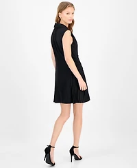 Sam Edelman Women's Sleeveless Pleated Blazer Dress