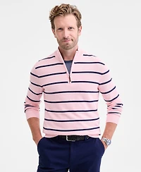 Club Room Men's Striped Cotton Pique Half-Zip Sweater, Macy's Exclusive