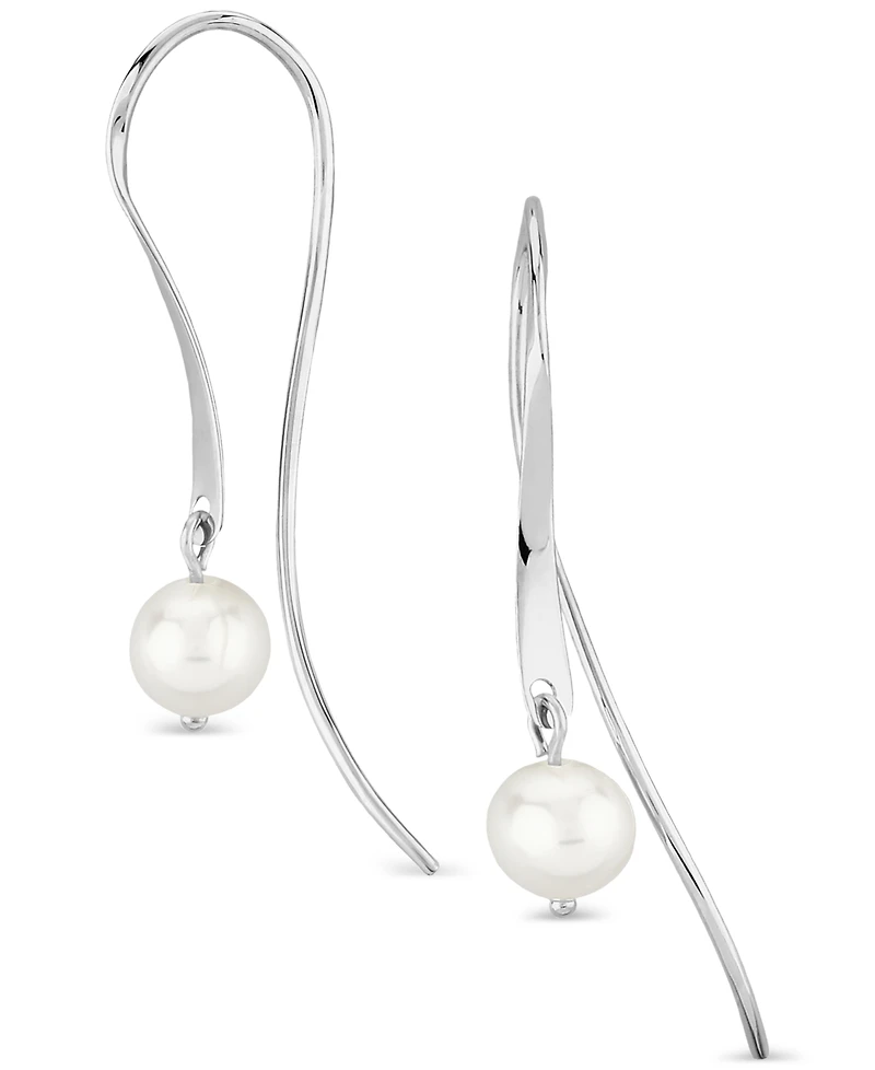 Macy's Cultured Freshwater Pearl (5mm) Love Knot Stud Earrings 14k Gold