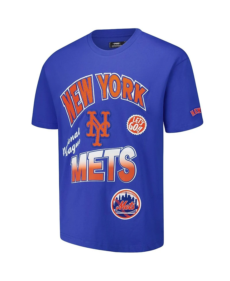 Pro Standard Men's Royal New York Mets Turn It Up Dropped Shoulder T-Shirt