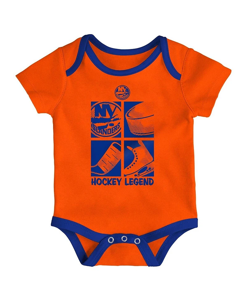 Outerstuff Baby Boys and Girls 3-Piece New York Islanders Legend Bodysuit Set
