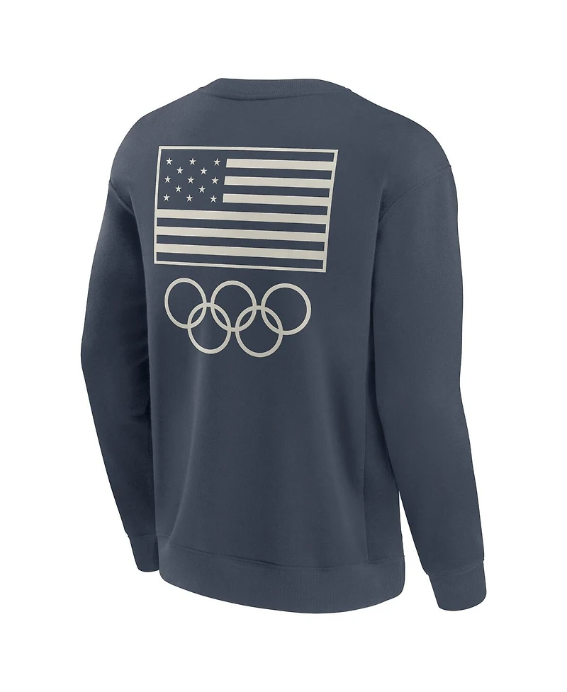 Fanatics Men's Navy Team Usa Elements Fleece Pullover Sweatshirt