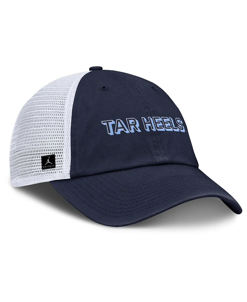 Jordan Men's Navy North Carolina Tar Heels 2025 Gameday On-Field Club Adjustable Trucker Hat