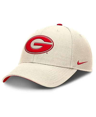 Nike Men's Natural Georgia Bulldogs Rise Primetime Performance Trucker Adjustable Hat