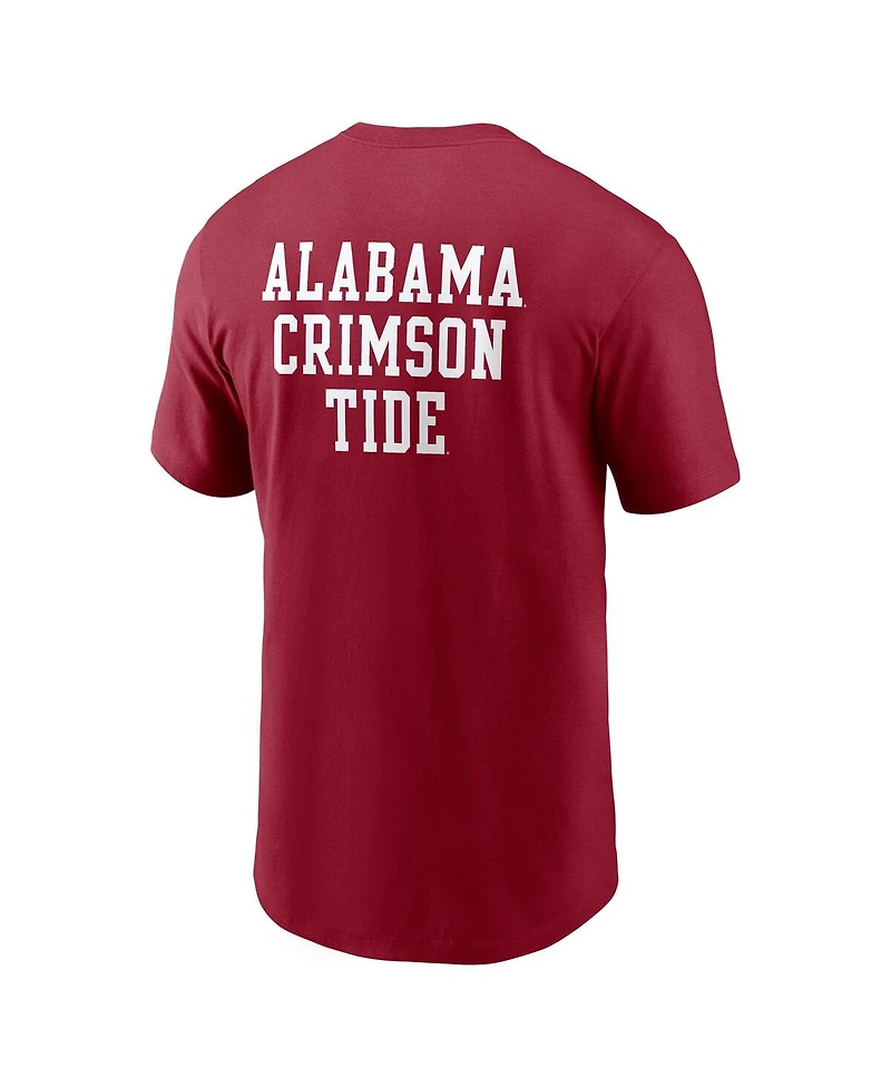 Nike Men's Crimson Alabama Tide 2-Hit Stacked T-Shirt