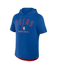 Fanatics Men's Royal Philadelphia 76ers Pass Legend Raglan Hoodie T-Shirt