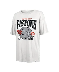 '47 Brand Women's White Detroit Pistons City Edition Down Court Sadie T-Shirt