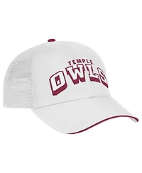 Colosseum Men's White Temple Owls Wyatt Adjustable Hat