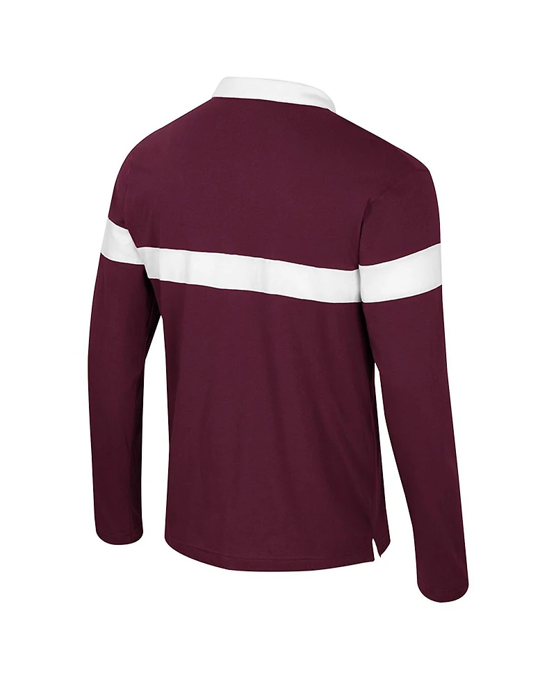 Colosseum Men's Maroon Minnesota Golden Gophers Too Cool For School Long Sleeve Polo Shirt