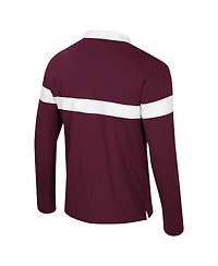 Colosseum Men's Maroon Minnesota Golden Gophers Too Cool For School Long Sleeve Polo Shirt