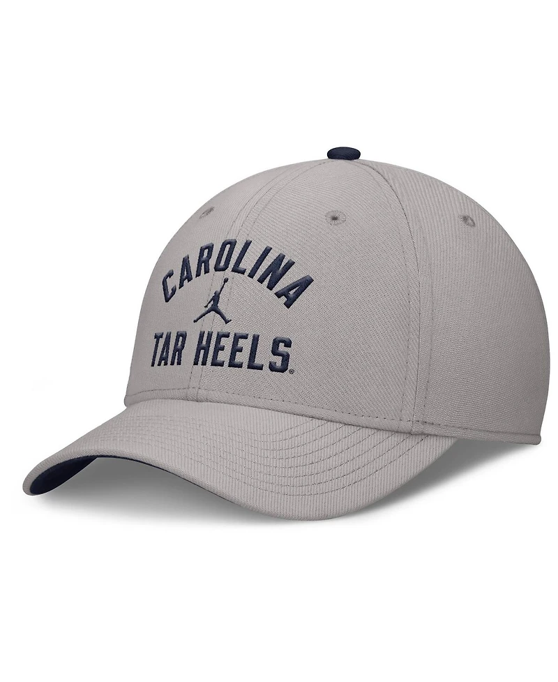 Jordan Men's Gray North Carolina Tar Heels Rise Prep Performance Flex Hat