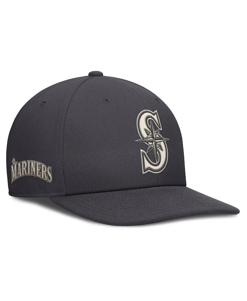 Nike Men's Anthracite Seattle Mariners Statement Pro Snapback Hat