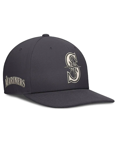 Nike Men's Anthracite Seattle Mariners Statement Pro Snapback Hat