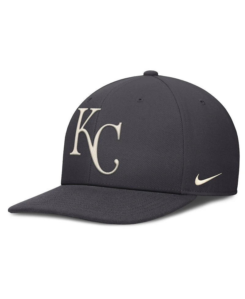 Nike Men's Anthracite Kansas City Royals Statement Pro Snapback Hat