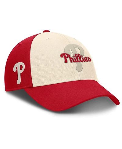 Nike Men's Red/Natural Philadelphia Phillies Statement Club Performance Adjustable Hat