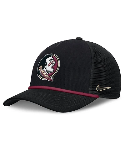 Nike Men's Black Florida State Seminoles Rise Primetime Trucker Adjustable Hat