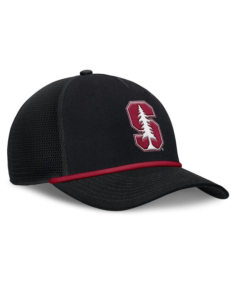 Nike Men's Black Stanford Cardinal Rise Primetime Trucker Adjustable Hat